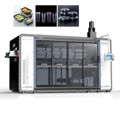 Máquina Formadora de Copos JS Servo automática, com servo tecnologia para produção de copos plásticos em PS, PP, PE e HIPS.